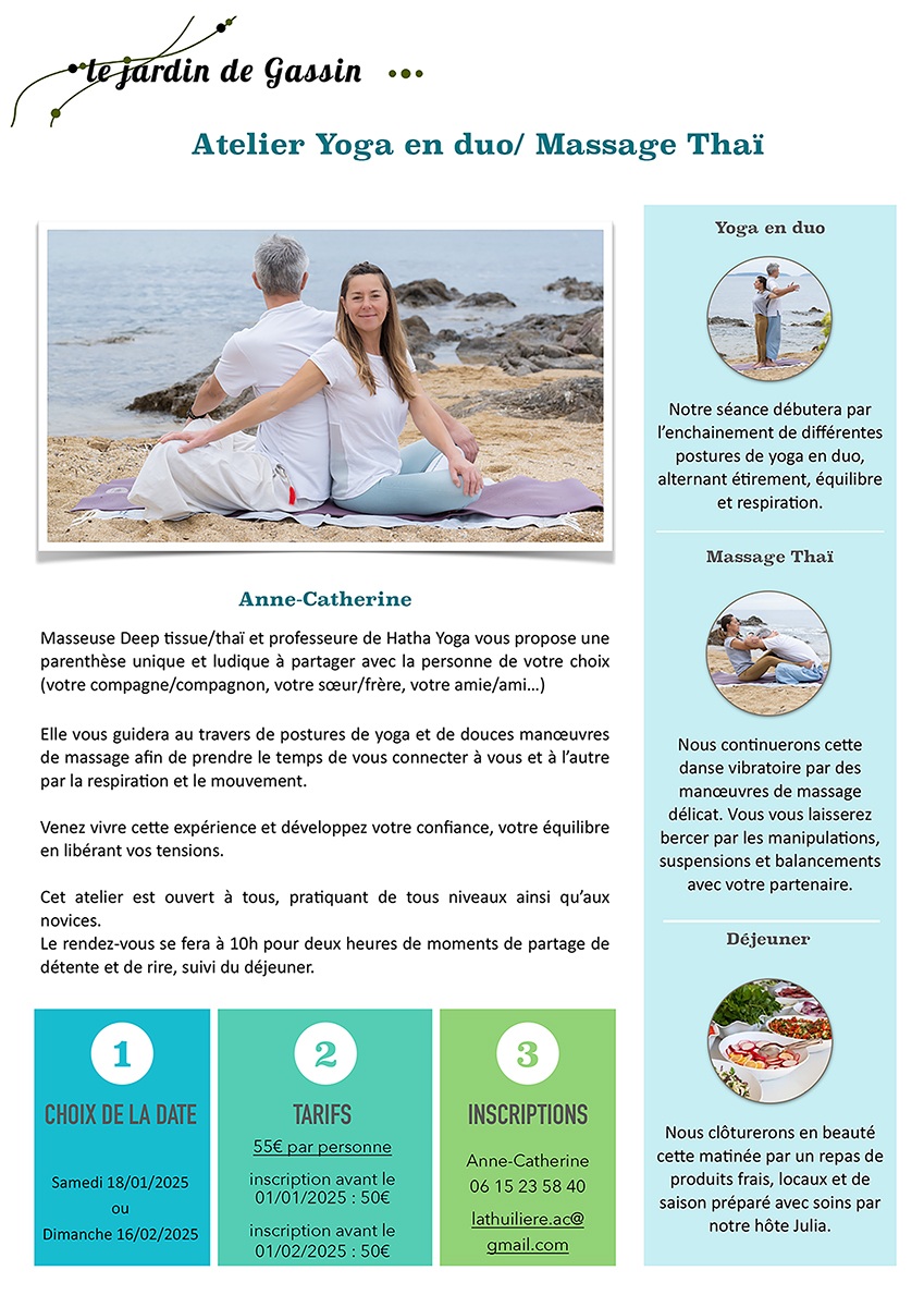 Yoga en duo & Massage Thaï